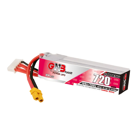 Акумулятор GNB 4S 15.2V 720mAh 100C LiHV XT30 Long Type – подовжена версія потужної 4S батарея