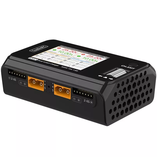 Зарядний пристрій ToolkitRC M6D 500W – двохканальна зарядка на 500