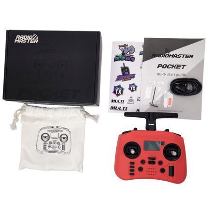 Пульт дистанционного управления RadioMaster Pocket Crush M2 ELRS Cherry Red (красный)