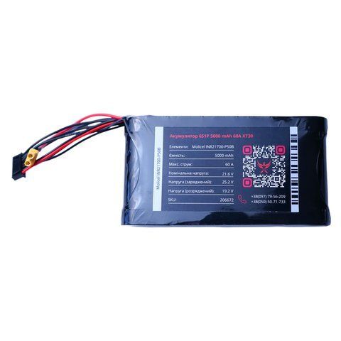 Аккумулятор Phoenix drones 6S1P Molicel 5000 mAh &ndash; батарея для ретрансляторов и TX модулей