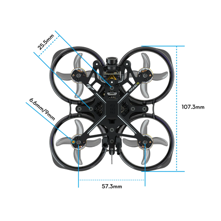 Квадрокоптер FlyLens 75 HD Analog 2S ELRS 2.4G – FPV дрон со стабилизацией камеры