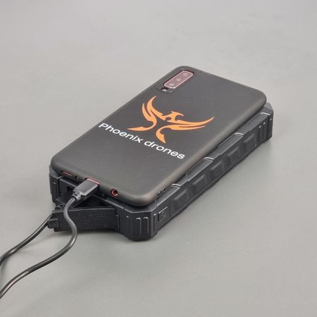 Зовнішній акумулятор Powerbank 36000 mAh IP65 з сонячною батареєю і ліхтариком чорний