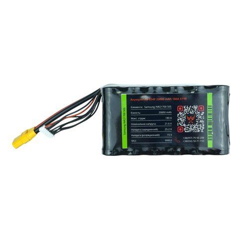 Аккумулятор Phoenix drones 6S4P на элементах Samsung INR21700-50S 20000 mAh XT90