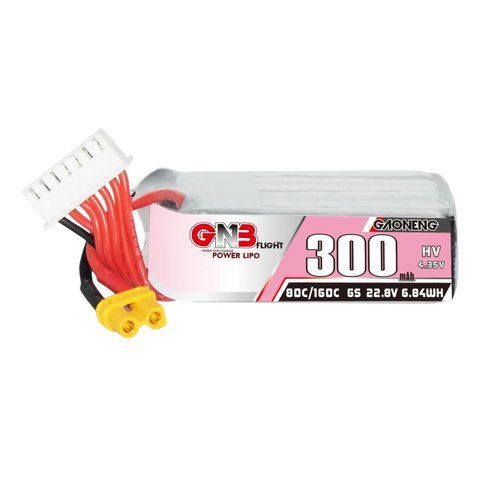 Аккумулятор GAONENG GNB LiHV 6S 22.8V 300mAh 80C LiPo с коннектором XT30