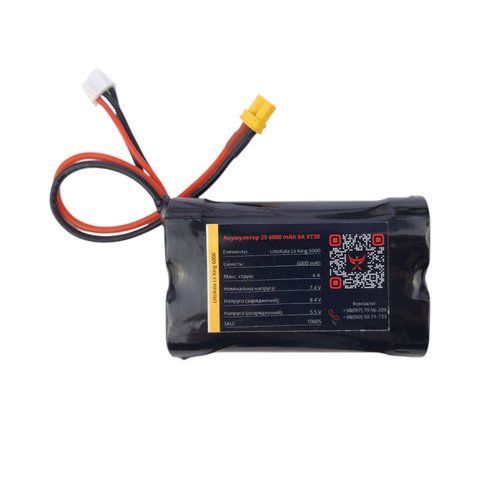 Аккумулятор Phoenix drones LiitoKala Lii-King 2S 6000mAh с разъемом XT30 для пульта
