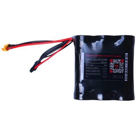Аккумулятор Phoenix drones 6S1P Molicel 5000 mAh 2-рядный для ретрансляторов