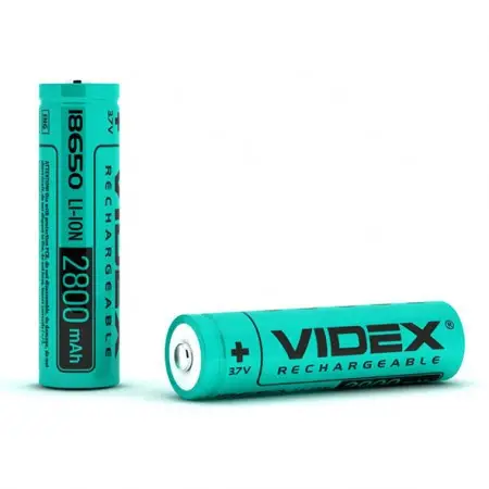 Комплект батарей (2 шт.) – акумулятори Videx 18650 2800 mAh