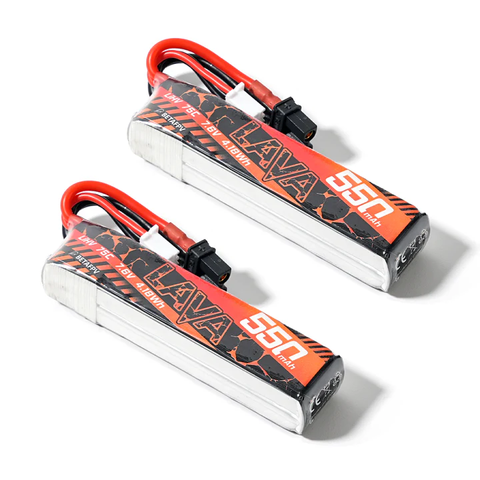 Комплект акумуляторів BetaFPV Lava 2S 550mAh 75C (2PCS) – потужні батареї для 2s FPV дронів (2 шт.)