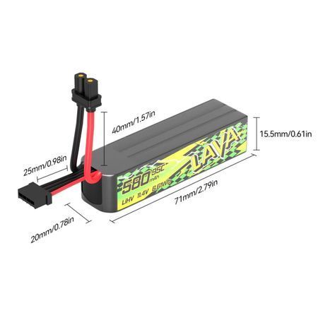 Акумулятор BetaFPV LAVA II 3S 580mAh (2шт) із конектором XT30
