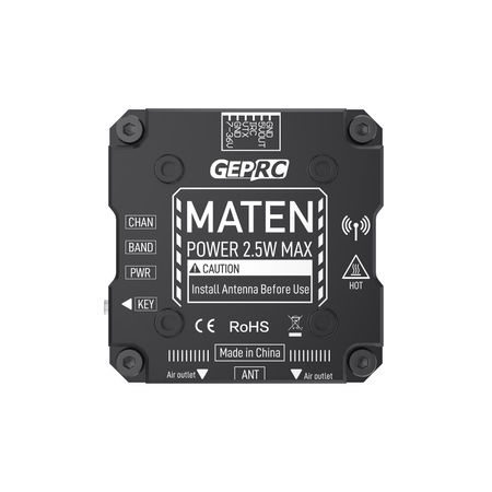 Видеопередатчик GEPRC Maten Pro 5.8G 2.5W VTX – мощный VTX с 72 каналами и эффективным охлаждением
