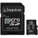 Карта памяти MicroSD 64 GB Kingston для записи видео с дрона и SD-адаптером в комплекте